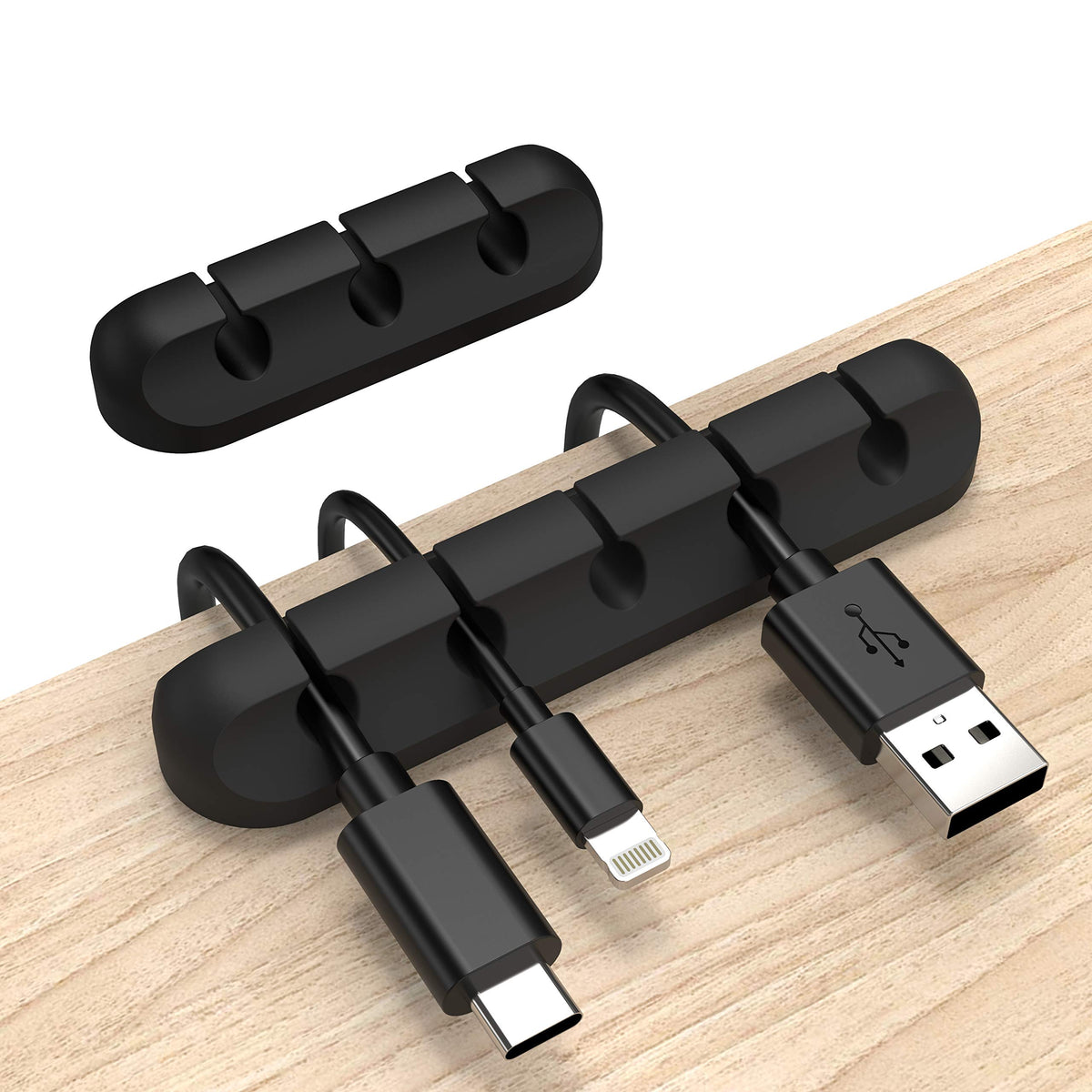 INCHOR Cord Organizer for Desk, White Cable Organizer Cable Clips 2 Pack