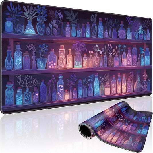 Mystical Potion Bottles Large Gaming Mouse Pad Desk Mat 31.5x15.7