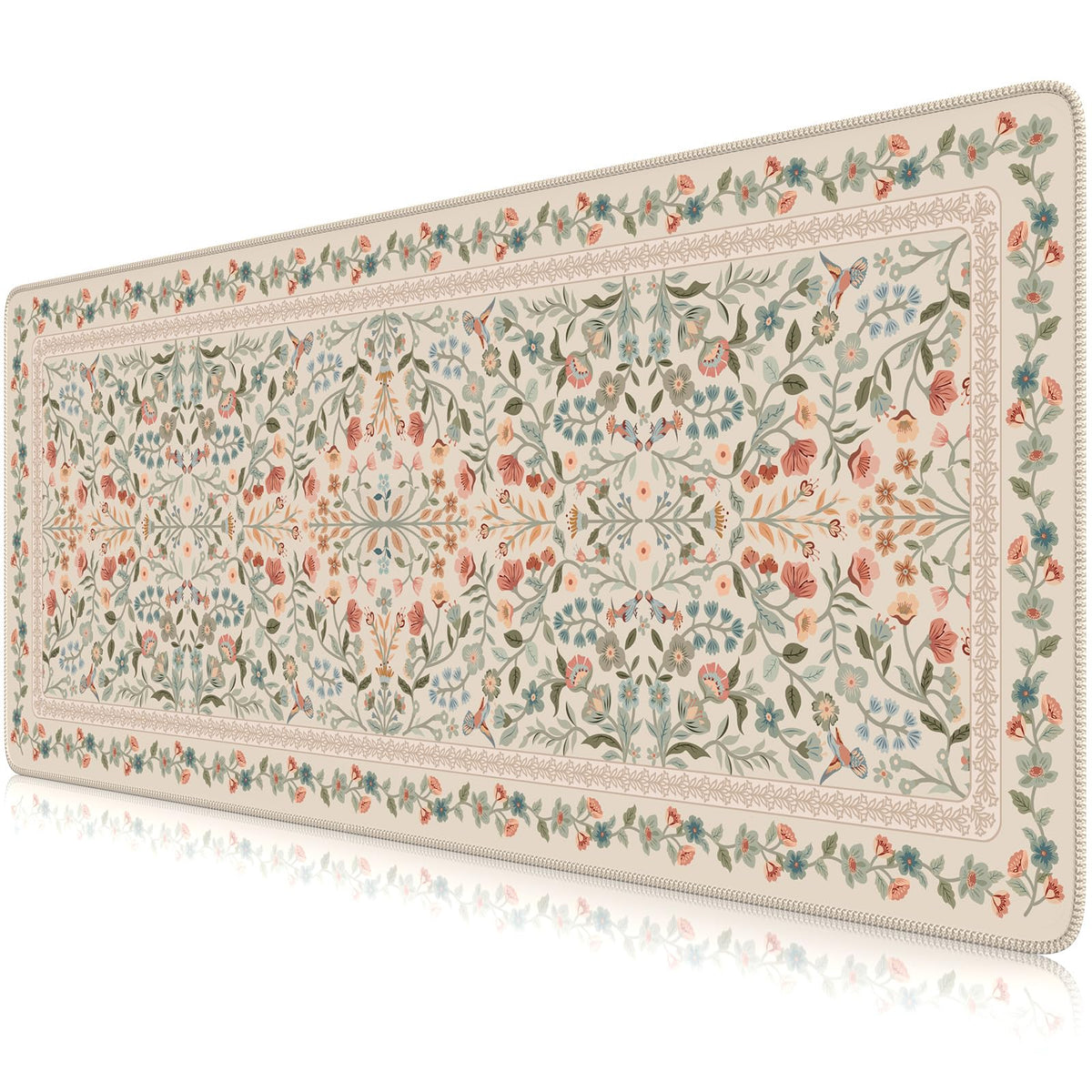 iCasso Desk Mat,Mouse Pad for Office Desk,35.4x15.7in,Pink Floral