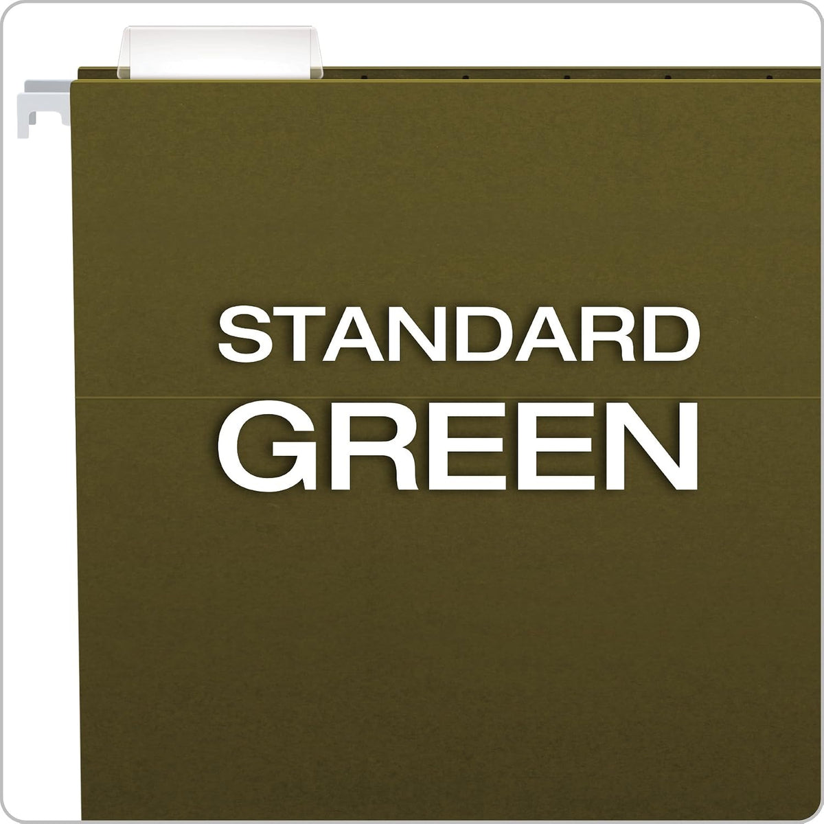 Pendaflex Recycled Hanging File Folders, 25 Pack, Green, Legal Size (8.5" x 14"), 5 Tab Positions, Includes Tabs and Inserts, Eco-Friendly Hanging Files for Office and Document Organization