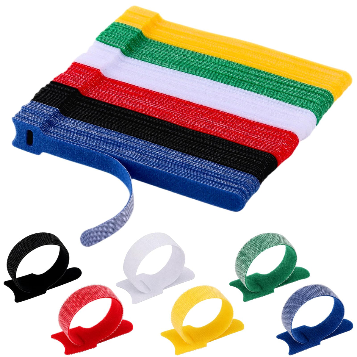 120 PCS 6 Inch Reusable Cable Ties, Cable Management