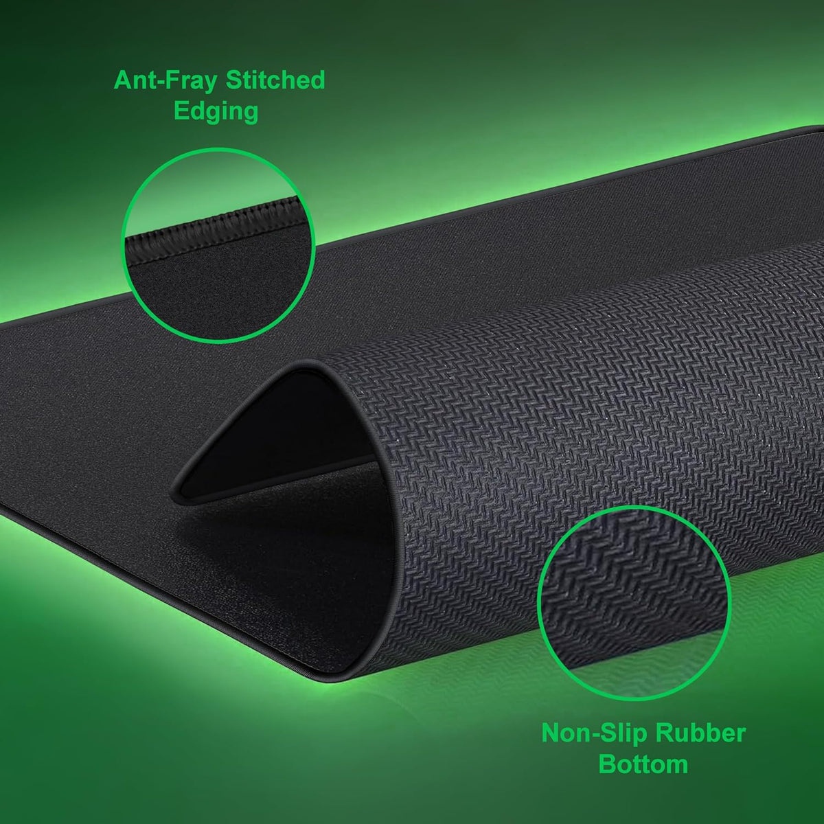 LifeTrim Huge 46”x17” 5mm Gaming Mouse Pad Large Mouse Pad for Desk Gaming Giant Black XXL Thick Long Extra Large Extended Big Gamer Desk Mat