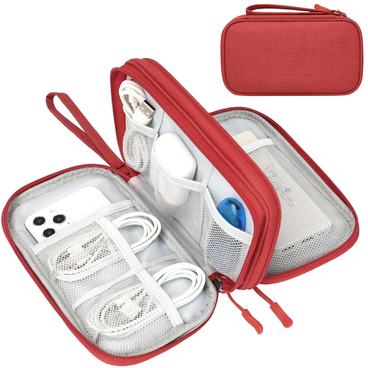 FYY Electronic Organizer, Travel Tech Pouch Bag, Medium, Black