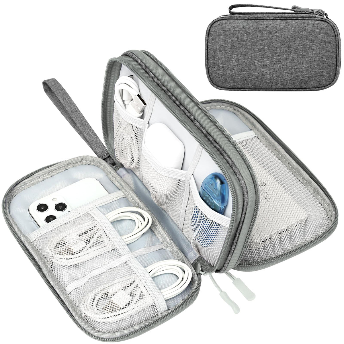 FYY Electronic Organizer, Travel Tech Pouch Bag, Medium, Black