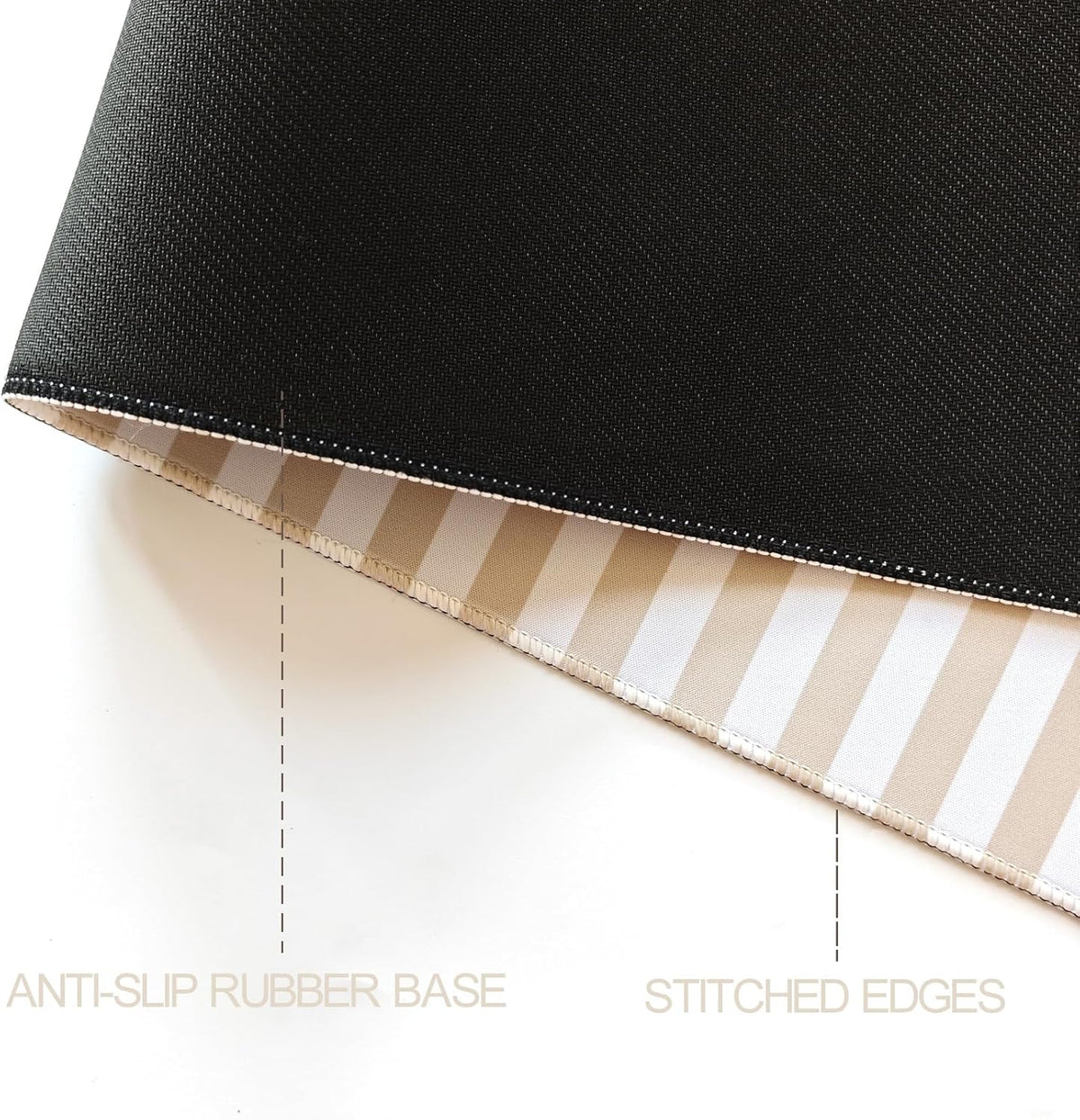 Beige Striped Desk Mat Cute Pastel XXL Large Gaming Mouse Pad Desk Pad Kawaii Aesthetic Home Office Decor Cozy Keyboard Laptop Computer Mat