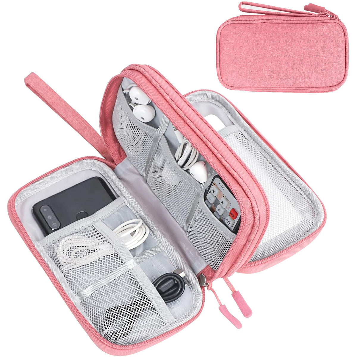 FYY Electronic Organizer, Travel Tech Pouch Bag, Medium, Black