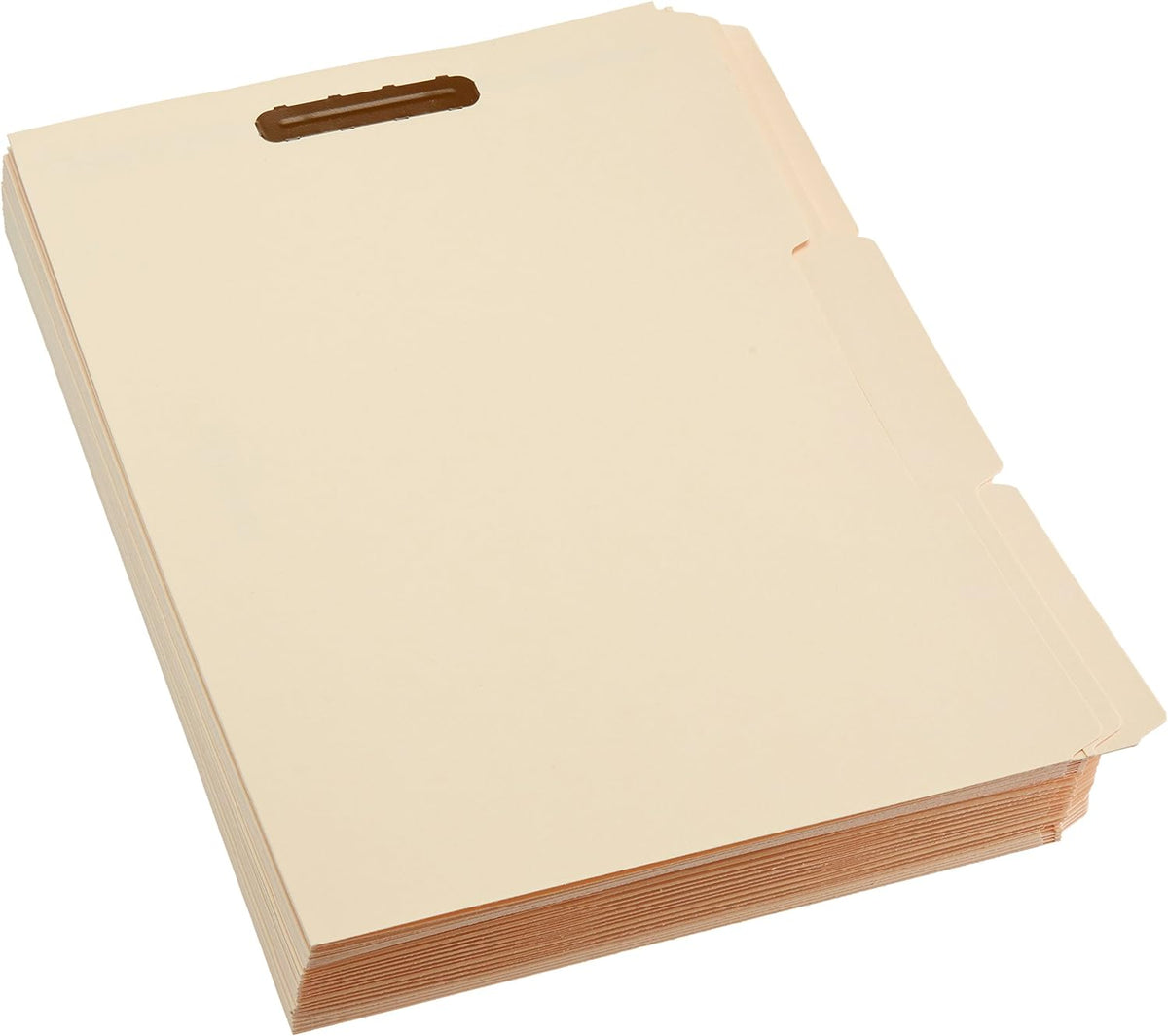 Amazon Basics Manila File Folders with Fasteners for Organized Filing, Letter Size, 100-Pack