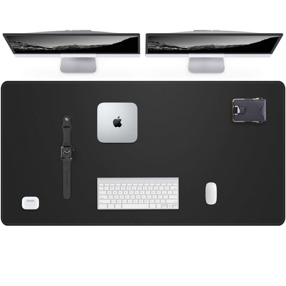 AFIING Desk Pad Protector 23.6" x 13.7" - Non-Slip Waterproof PU Leather Desk Mat for Mouse, Keyboard, Laptop, Office and Home Workspace (Beige)