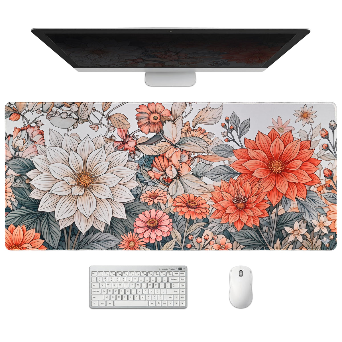 Extended Honeycomb Desk Mat, XXL Large Gaming Mouse Pad, Gold Glowing Pattern Stitched Edges Waterproof Non-Slip Rubber Base for Computer Keyboard Laptop Work Home Office 35.4"x15.7"