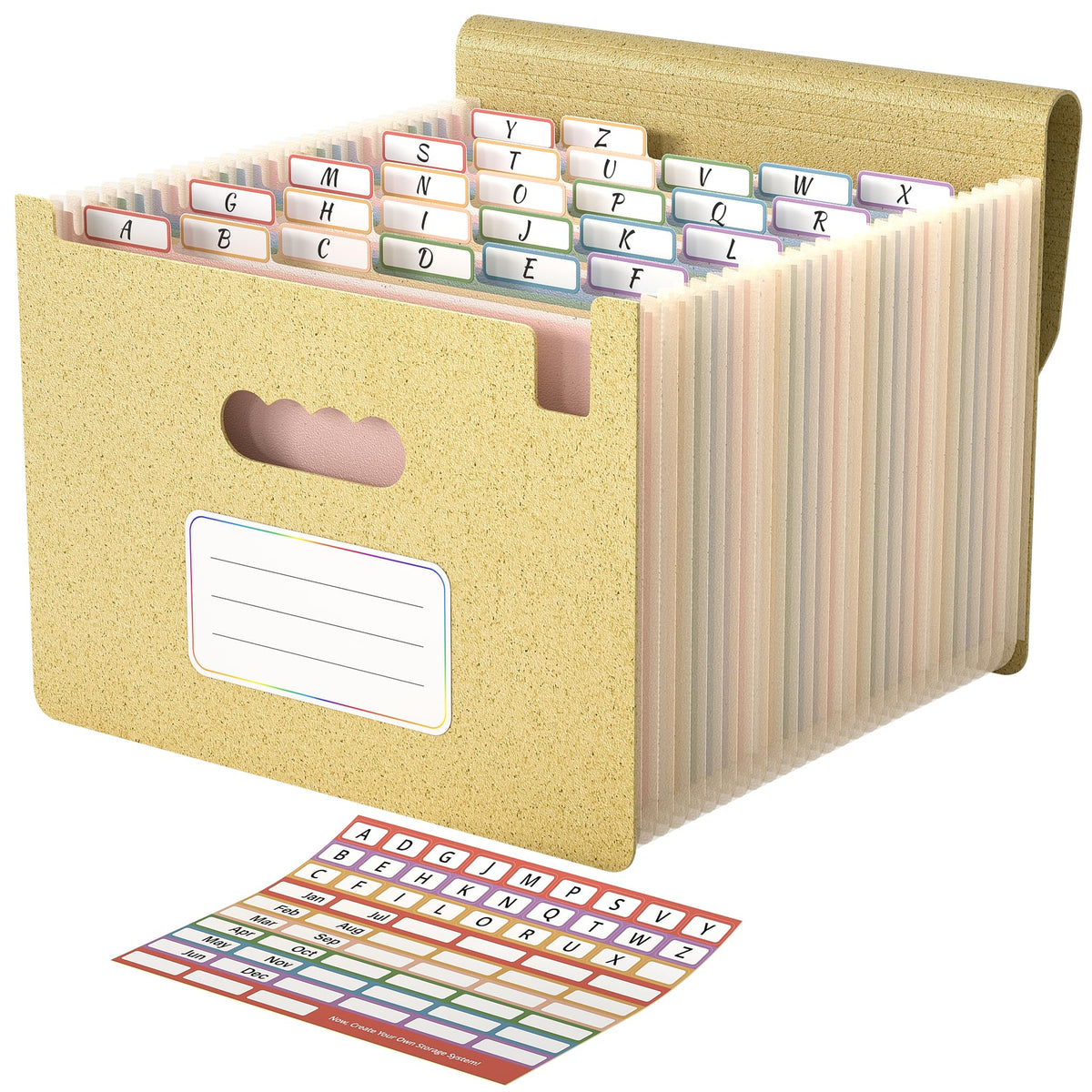 ABC life 26 Pockets Accordion File Organizer, Expanding File Folders
